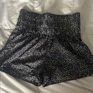 Free People Black and Gray Women's Shorts
